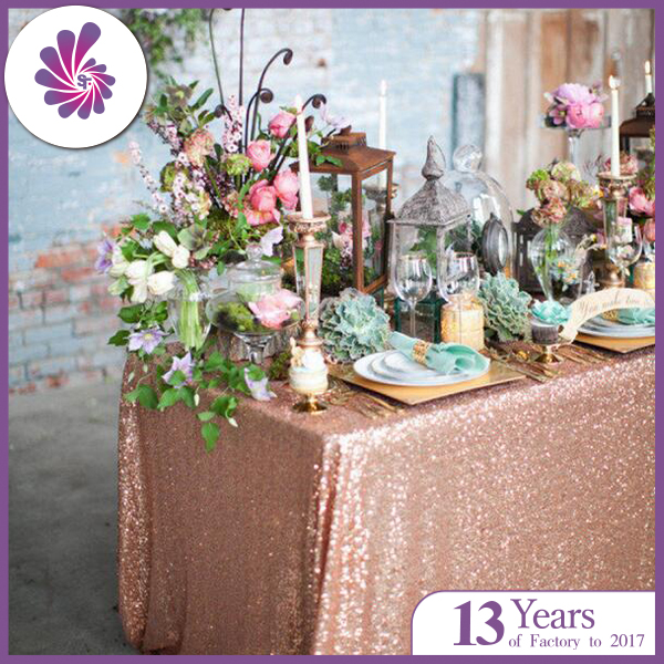Shinning Sequin Table Cloth for Wedding and Party