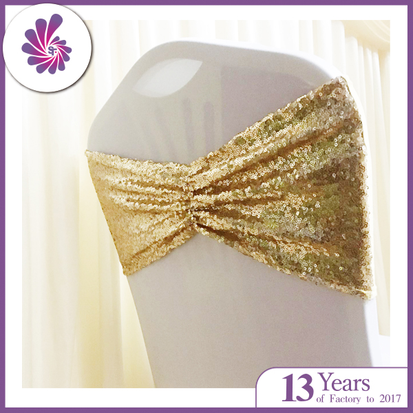 Sequin Ruched Chair Sash
