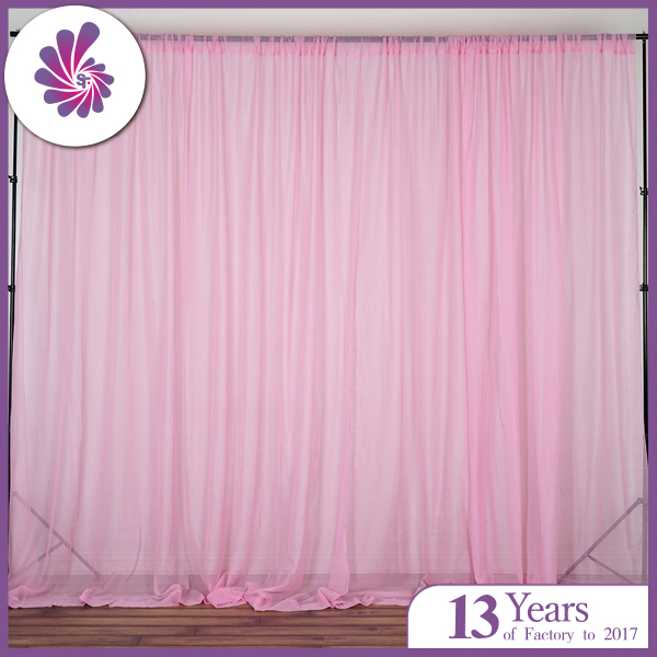 Sheer Voil Curtain Panel Backdrop