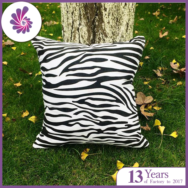 Linen Cushion Covers with Zebra