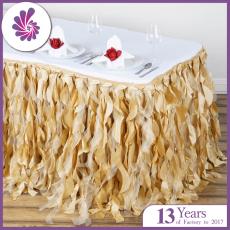 Taffeta Curly Willow Table Skirt