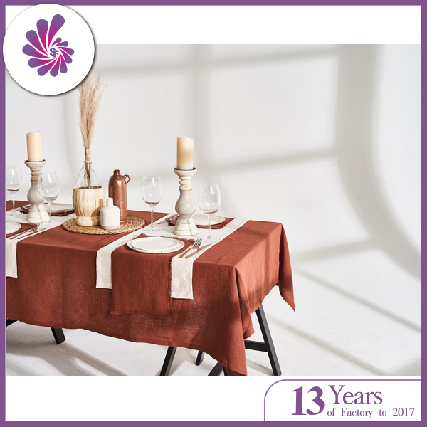 Linen tablecloth in various color